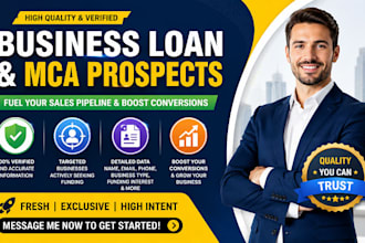 generate bulk mca loan leads business leads with full package
