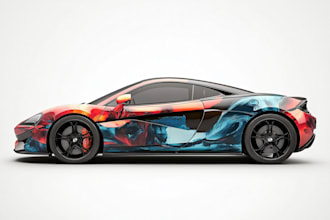 draw car wrap vehicle wrap truck wrap racing car wrap