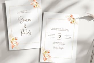 design luxury wedding invitation cards and rsvp cards