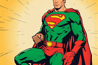 superhero character for comics