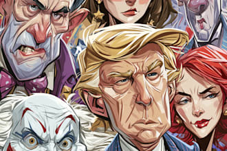 do a political cartoon art