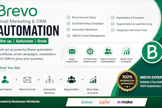 set up brevo email marketing automation and CRM workflows