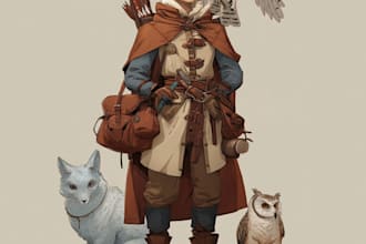 create dnd character design, concept art and illustration
