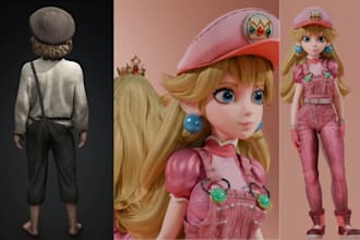 stylized 3d character model realistic 3d game character for unity unreal engine