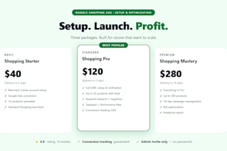 setup and optimize google shopping ads with merchant center feed