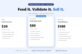 setup google merchant center feed for shopify and woocommerce