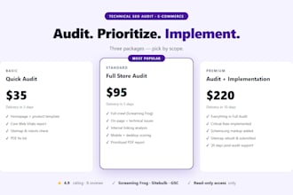 do a technical SEO audit for your shopify or woocommerce store