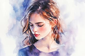 make a watercolor illustration