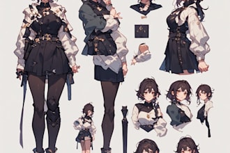 design character sheet or reference sheet for your character