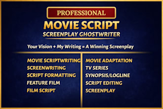 movie script, screenwriting, feature film script, screenplay, TV script
