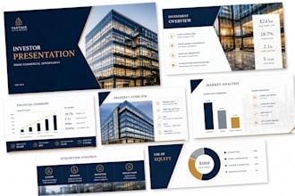 design commercial real estate pitch deck for investor fundraising