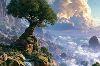 create professional landscape digital art