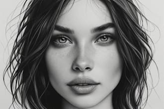 draw a rough charcoal sketch