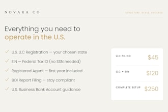 do US llc registration and company formation with ein for non US residents