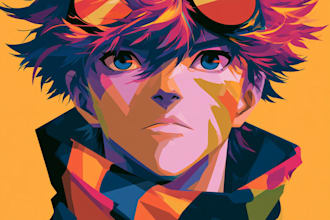anime character an illustration and anime character
