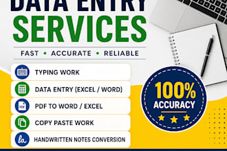 do typing and data entry work professionally convert handwritten notes into word