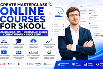 create masterclass skool online course content curriculum skool community setup
