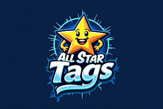 do make all star team tags mascot logo design