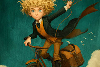 create romantic fantasy book cover illustration