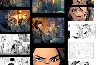 create your comic book page line art
