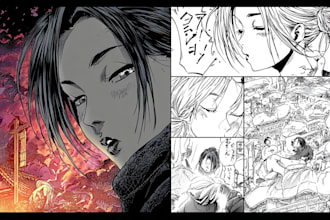 draw epic shonen manga comic pages for your story