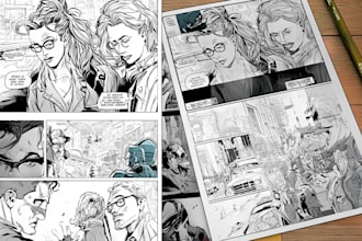 draw samurai manga comic pages with epic action