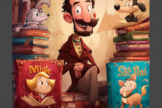 design magical fantasy children book covers for kids stories