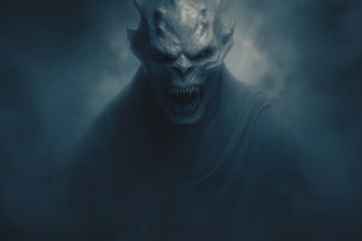 create a dark, horror, underground art illustration