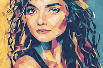 paint digital professional abstract art by hand