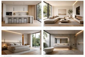 create architecture interior design 3d rendering for apartment layouts