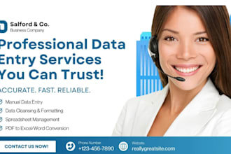 do data entry, typing, data formatting and copy paste