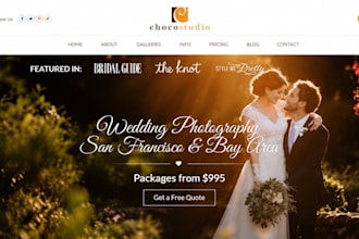 build squarespace photography website videographer wedding website or portfolio