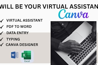 be your virtual assistant for data entry typing excel data entry and retyping