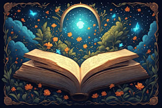 design custom book cover design, fantasy book cover illustration