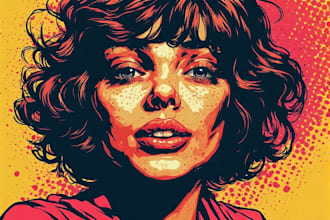 make a colorful pop art illustration