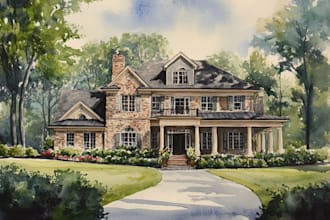 turn your home into watercolor painting