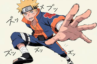 draw you in naruto anime manga style