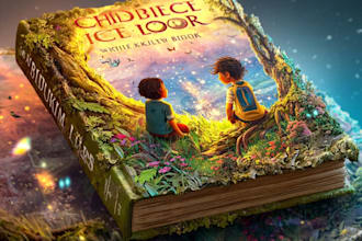 design cute bedtime story children book covers