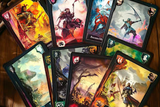 design custom board game, card game and tabletop game artwork