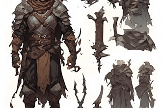 design character dnd  illustration for dnd party