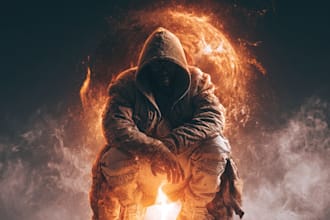 design a cinematic album cover or mixtape cover art