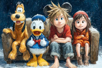 do children story book illustration and children book art