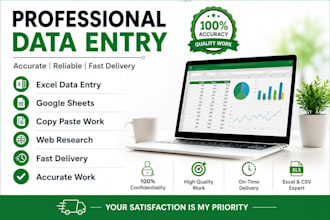 do data entry in excel and google sheets
