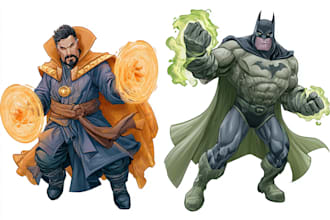superhero character for comics