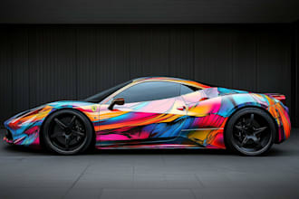vehicle wrap design, car wrap