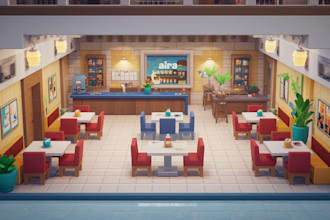 build a high quality roblox lobby, cafe, or custom map