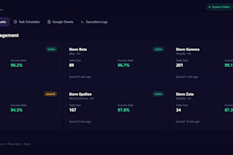 build a multi account automation bot with real time react dashboard