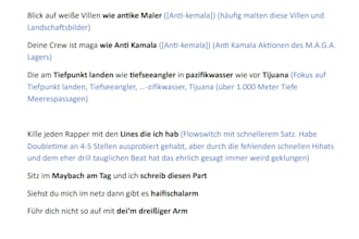 professional write german rap lyrics and ghostwrite your song