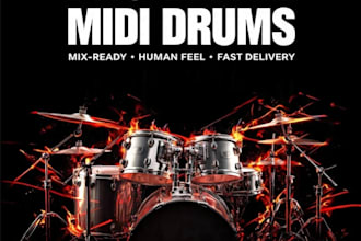 make hyper realistic midi drums for metal zero ia