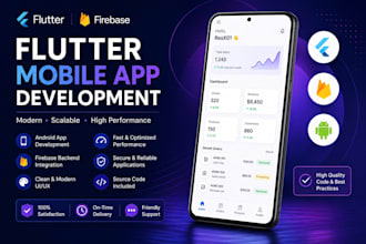 develop a flutter mobile app with firebase backend